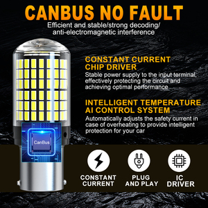 Prezzo all'ingrosso Canbus LED luci di direzione del freno <span class=keywords><strong>1156</strong></span> 1157 <span class=keywords><strong>P21W</strong></span> P21/5W BA15S BAU15S BA15D 7440 7443 3156 3157 144 SMD 3014 - Product Image 4