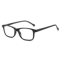 KX007 Lunettes de lecture unisexes à monture carrée mince en PC 1.0-4.0 Lunettes de correction pour presbytie Marron pour hommes et femmes Rouge