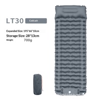 Matelas de camping gonflable Jukaiwtec CS01 avec pompe à air intégrée et oreiller, matelas pneumatique portable pour l'extérieur