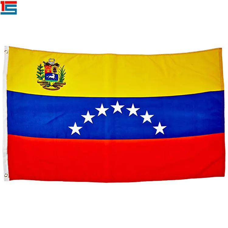 Fabriek Groothandel Goedkope Voorraad Zijde Afdrukken 3 * 5ft Venezuela Land Vlag