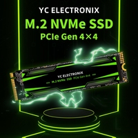 قرص صلب داخلي YC ELECTRONIX OEM عالي السرعة PCIe 4.0 4x4 للكمبيوتر المكتبي والمحمول، 2280 بسعة 4 تيرابايت و128 جيجابايت و2 تيرابايت، NVMe M.2 بسعات 256 جيجابايت و512 جيجابايت و1 تيرابايت