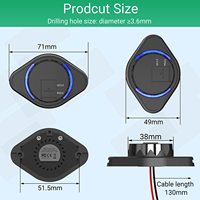Prise de chargeur USB 12V pour voiture, double PD3.0 et QC3.0, ports USB 18W, prise de courant étanche pour camping-car, bateau, VTT, caravane