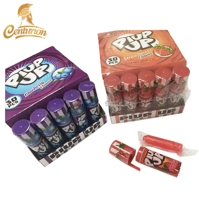 10g Push Pop Lollipop Kiss Lipstick Hard Candy Sugar Boiled Sweets for Girl