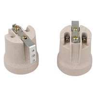 Supports de lampe en céramique à vis E27 AK-TECH F519 en gros, ouverture 120 mm, 4A, ignifuges, résistants aux hautes températures, AC220V, garantie 2 ans