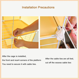 Villa pour chat à double étage, maison pour chat peu encombrante, cage pour chat multifonctionnelle transparente de luxe pour petits animaux - Product Image 5