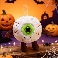 Joli mini jouet en peluche doux et moelleux en forme d'œil d'Halloween, ornement suspendu, porte-clés, breloque pour sac de fête, décoration intérieure, cadeau