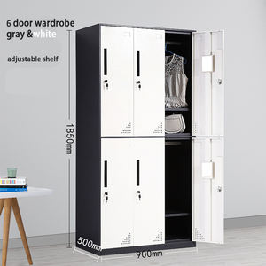 Vêtements de santé et sécurité au travail <span class=keywords><strong>casier</strong></span> en métal avec 4 casiers <span class=keywords><strong>vestiaire</strong></span> des employés - Product Image 4