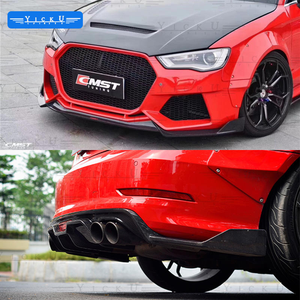 Kit carrosserie YICKU CMST Style semi-carbone pour <span class=keywords><strong>Audi</strong></span> A3/<span class=keywords><strong>S3</strong></span> 2013-2016 - Pare-chocs avant, lèvre avant, diffuseur arrière amélioré - Product Image 5