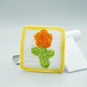 Crochet Flower Patches Style Pocket Patches Design Machine Made Iron On Patches