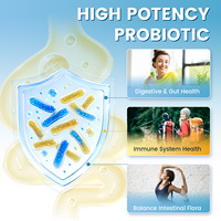 Capsules d'enzymes digestives probiotiques à marque privée OEM, complément pour la santé intestinale, fibres prébiotiques, super-aliments verts, vente en gros