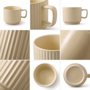 Best Sale Personalized Ceramic Coffee Mugs Custom Logo Stackable Coffee Cups for Wedding Party Birthday Business Promotion Gifts - Product Image 3