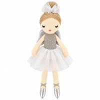 Poupée habillée CE EN71 ballerine pour bébés filles à la mode poupée de chiffon mignonne peluche peluche avec logo personnalisé modèle jouet