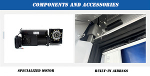 Portes Rapides Modernes en Alliage d'Aluminium à Rail <span class=keywords><strong>de</strong></span> Guidage Turbine avec Fonction Anti-Vent, Surface Finie pour Utilisation en Atelier - Product Image 3