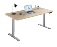 Bureau assis-debout électrique moderne à double moteur, accessoires intelligents pour le bureau, design métallique