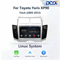 Autoradio pour Toyota Yaris XP90 Vite 7" (2005-2012) avec système Linux, avec unité centrale multimédia sans fil Android Auto & CarPlay BT