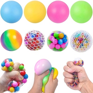 OEM ODM Personnalisé Anti-stress Doux TPR Perles Extensibles Maille Aérée Balle Anti-stress Squishy Jouets Fidget à Presser pour Enfants - Product Image 3