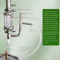 Distillateur d'huiles essentielles portable électrique 20L/30L/50L pour usage domestique, en acier inoxydable, à vide, pour hydrolat de rose et huile essentielle de lavande