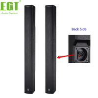 Enceinte colonne active professionnelle EGT 8x3 pouces pleine gamme avec subwoofer 15 pouces et tweeter néodyme pour scène et conférence