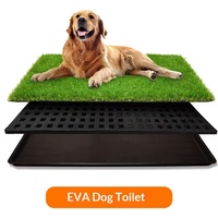 Tapis de propreté pour chien à 3 niveaux en gazon artificiel réutilisable, bac à litière intérieur pour animaux de compagnie, tapis de drainage en mousse EVA lavable pour chien