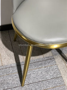 Sillas de Comedor Modernas de Lujo, Duraderas, Tapizadas en Cuero, Patas de Metal, Ajustables/Extensibles, Color Personalizado, Muebles para Comedor, Hogar - Product Image 4