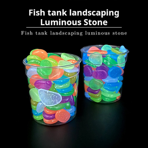 Decoración <span class=keywords><strong>de</strong></span> resina artificial para acuario, piedra fluorescente que brilla en la oscuridad, superbrillante y colorida, piedra luminosa para paisaje acuático - Product Image 5