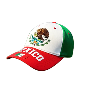 Gorra de Béisbol Unisex con Diseño Personalizado en Relieve, 7 Paneles, 100% Poliéster, Bandera de México, Joyeahome, Impresión Serigráfica, No Tejida - Product Image 1