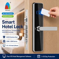 Sistema de Cerradura Electrónica Inteligente Antirrobo a Prueba de Agua para Hotel, de Acero Inoxidable, con Cerradura de Embutir 6068, Tarjeta Magnética Segura y Llave Mecánica