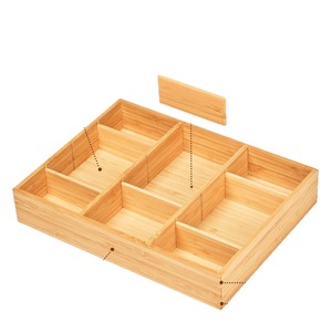 Office Organizer Wooden <b>Drawer</b> <b>Storage</b> <b>Box</b> With Compartments For Desktop Stationery And Miscellaneous Items - Product Image 5