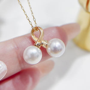 31446 Accesorios de Joyería DIY para Mujer, Colgante de Plata S925 con Base Vacía para Cuentas de Bola de 6-8mm, Collar de Perlas de Moda - Product Image 1