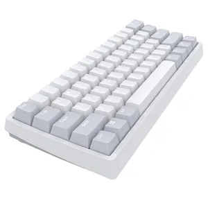 Hotswap 60 Keyboard mekanis, dengan lampu latar RGB Mini 61 tombol 60% untuk komputer