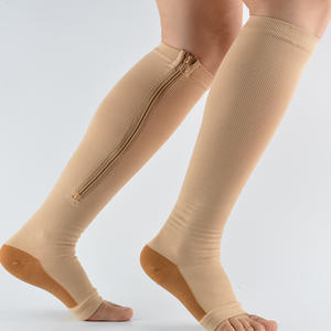 Calcetines de Compresión con Cierre y Punta Abierta hasta la Rodilla <span class=keywords><strong>para</strong></span> Enfermeras, <span class=keywords><strong>para</strong></span> Várices, en Oferta - Product Image 2