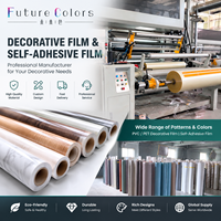 Film décoratif en vinyle de haute qualité, résistant aux hautes températures, durable, pour la décoration des plafonds et des surfaces de meubles, sans colle requise