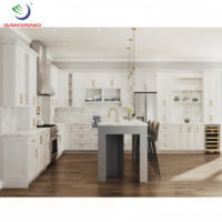 Armoires de cuisine en bois massif RTA White Shaker Armoires de cuisine modernes Armoires de cuisine prêtes à assembler