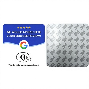 Carte de commentaires Google NFC XCX pour noter, autocollant promotionnel rectangulaire en PVC auto-adhésif avec logo et pelliculage brillant - Product Image 4