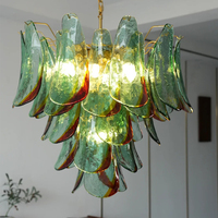 Lustre en verre de Murano floral fait à la main français Vintage plafonnier ForVilla Lobby Duplex salle à manger artistique Restaurant décor