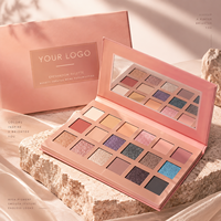 Palette de fards à paupières 18 couleurs, haute pigmentation, finition mate, scintillante, multi-finitions, légère, marque privée, OEM, ODM, cosmétique