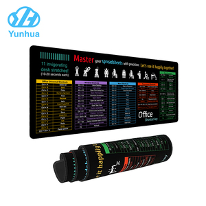 Tapis de souris avec raccourcis clavier - Grand tapis de souris XXL pour jeux avec tableau de raccourcis et formules, antidérapant et durable pour PC portable - Product Image 6
