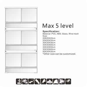 Habitat pour insectes et <span class=keywords><strong>reptiles</strong></span> en verre intégré, facile à nettoyer, boîte d'alimentation et de reproduction pour <span class=keywords><strong>reptiles</strong></span> avec plusieurs tailles - Product Image 6