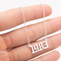 Stainless Steel Angel Number Necklace for Women