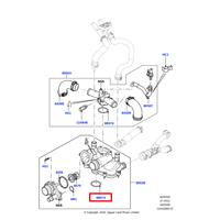 Boîtier de thermostat moteur avec sortie d'eau pour Land Rover 4.4L essence V8 Range Rover L322 448DT LR022695 LR186860 LR110459