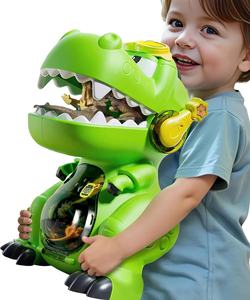 <span class=keywords><strong>Juguetes</strong></span> de dinosaurios para niños, caja de almacenamiento T-Rex grande, 28 Uds., figuras de dinosaurios realistas, juguete de decoración de recuerdo de fiesta de dinosaurio con luz y música - Product Image 6