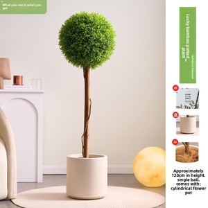 Arbre <span class=keywords><strong>artificiel</strong></span> Milan de Flower World, plante simulée à plusieurs boules, plante verte bionique en pot, luxe léger haut de gamme - Product Image 6