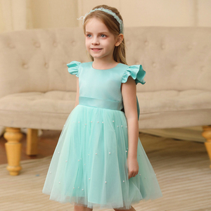 Robe de princesse moelleuse pour filles, design professionnel personnalisé, vente en gros d'usine, nouvelle collection été 2026, robe de mariée pour enfants - Product Image 1