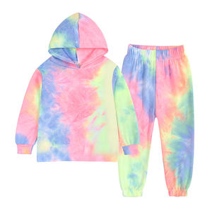 Ensemble de vêtements pour bébé garçon à deux pièces avec sweat-shirt à capuche tie-dye personnalisé par saison - Product Image 5