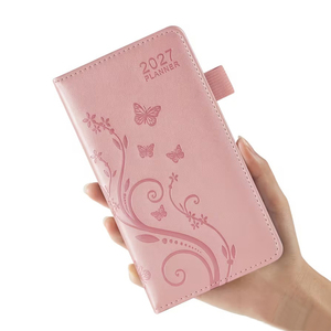 Carnet de planification personnalisé en cuir PU 2027 – Journal de suivi quotidien, planificateur mensuel et carnet d'entraînement personnel - Product Image 1