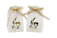 Boîtes en papier pour bonbons de baptême et de communion, boîtes cadeaux pour baby shower, décoration d'anniversaire mignonne pour bébé, fournitures pour fête de baby shower