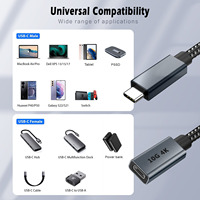 Câble d'extension USB C Type C 3,3 pieds 1 m 10 Gbps Faracent USB 3.2 Type C 3.1 mâle vers femelle pour la charge et la synchronisation pour PS5, PC, tablette