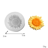 Twller 3D Blumen-Dekorations-Silikonform für Kerzen und Harz DIY Sonnenblumen-Aromatherapie Silikonformen für Kerzen