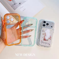 Coque de protection antichoc transparente et colorée effet gelée de luxe pour iPhone 18 17 16 15 14 13 12 11 Pro Max – Housse arrière souple et transparente