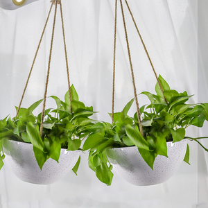 Home Garden Decor Imitating Marble Plastic Hanging <strong>Basket</strong> <strong>for</strong> <strong>Plants</strong> Hanging Flower <strong>Basket</strong> - Product Image 4